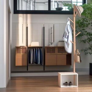 Pirlo Plush 180CM Tall Coat Stand With 8 Hooks in Brown Brown Pirlo Plush 180CM Tall Coat Stand With 8 Hooks in Brown Brown