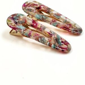 Lemon Daisy Accessories Women's Set of 2 Waterdrop Beach Hair Clips in Pale Pink Pale Pink One Size Lemon Daisy Accessories Women's Set of 2 Waterdrop Beach Hair Clips in Pale Pink Pale Pink One Size