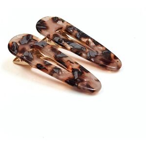 Lemon Daisy Accessories Women's Set of 2 Waterdrop Jupiter Hair Clips in Brown Brown One Size Lemon Daisy Accessories Women's Set of 2 Waterdrop Jupiter Hair Clips in Brown Brown One Size