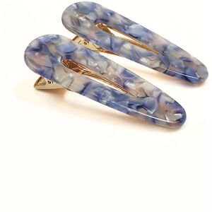 Lemon Daisy Accessories Women's Set of 2 Waterdrop Tsunami Hair Clips in Pale Blue Pale Blue One Size Lemon Daisy Accessories Women's Set of 2 Waterdrop Tsunami Hair Clips in Pale Blue Pale Blue One Size