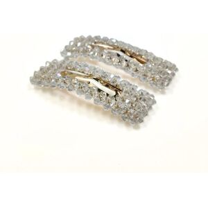 Lemon Daisy Accessories Women's Set of 2 Rectangle Alani Hair Clips in Clear Clear One Size Lemon Daisy Accessories Women's Set of 2 Rectangle Alani Hair Clips in Clear Clear One Size