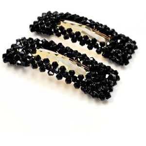 Lemon Daisy Accessories Women's Set of 2 Rectangle Alani Hair Clips in Black Black One Size Lemon Daisy Accessories Women's Set of 2 Rectangle Alani Hair Clips in Black Black One Size