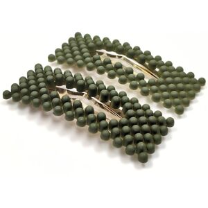 Lemon Daisy Accessories Women's Set of 2 Rectangle Ayva Hair Clips in Green Green One Size Lemon Daisy Accessories Women's Set of 2 Rectangle Ayva Hair Clips in Green Green One Size