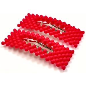 Lemon Daisy Accessories Women's Set of 2 Rectangle Ayva Hair Clips in Bright Pink Bright Pink One Size Lemon Daisy Accessories Women's Set of 2 Rectangle Ayva Hair Clips in Bright Pink Bright Pink One Size