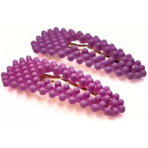 Lemon Daisy Accessories Women's Set of 2 Waterdrop Ayva Hair Clips in Fuchsia Fuchsia One Size Lemon Daisy Accessories Women's Set of 2 Waterdrop Ayva Hair Clips in Fuchsia Fuchsia One Size