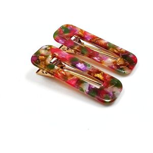 Lemon Daisy Accessories Women's Set of 2 Rectangle Watermelon Hair Clips in Red Red One Size Lemon Daisy Accessories Women's Set of 2 Rectangle Watermelon Hair Clips in Red Red One Size