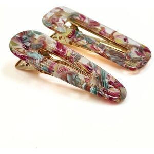 Lemon Daisy Accessories Women's Set of 2 Waterdrop & Rectangle Beach Hair Clips in Pale Pink Pale Pink One Size Lemon Daisy Accessories Women's Set of 2 Waterdrop & Rectangle Beach Hair Clips in Pale Pink Pale Pink One Size