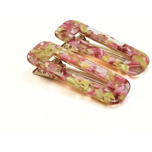 Lemon Daisy Accessories Women's Set of 2 Rectangle Mars Hair Clips in Light Pink Light Pink One Size Lemon Daisy Accessories Women's Set of 2 Rectangle Mars Hair Clips in Light Pink Light Pink One Size
