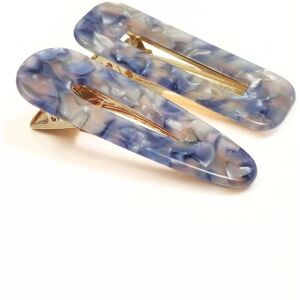 Lemon Daisy Accessories Women's Set of 2 Waterdrop & Rectangle Tsunami Hair Clips in Pale Blue Pale Blue One Size Lemon Daisy Accessories Women's Set of 2 Waterdrop & Rectangle Tsunami Hair Clips in Pale Blue Pale Blue One Size