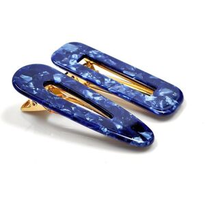Lemon Daisy Accessories Women's Set of 2 Waterdrop & Rectangle Dark Night Hair Clips in Blue Blue One Size Lemon Daisy Accessories Women's Set of 2 Waterdrop & Rectangle Dark Night Hair Clips in Blue Blue One Size