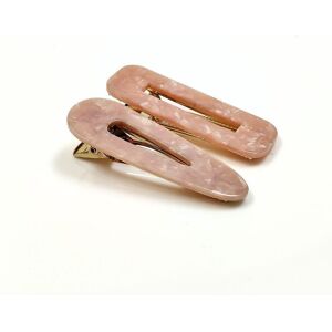 Lemon Daisy Accessories Women's Set of 2 Waterdrop & Rectangle Peach Hair Clips Peach One Size Lemon Daisy Accessories Women's Set of 2 Waterdrop & Rectangle Peach Hair Clips Peach One Size