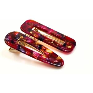 Lemon Daisy Accessories Women's Set of 2 Waterdrop & Rectangle Plum Hair Clips in Burgundy Burgundy One Size Lemon Daisy Accessories Women's Set of 2 Waterdrop & Rectangle Plum Hair Clips in Burgundy Burgundy One Size