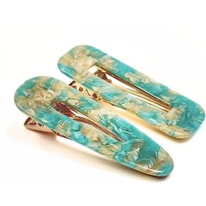 Lemon Daisy Accessories Women's Set of 2 Waterdrop & Rectangle Vine Hair Clips in Green Green One Size Lemon Daisy Accessories Women's Set of 2 Waterdrop & Rectangle Vine Hair Clips in Green Green One Size