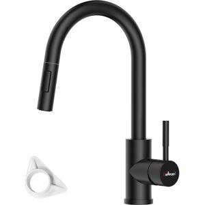 Appaso Kitchen Taps with Pull Out Spray 360 Degrees Swivel 2 Spary Modes Black Black Appaso Kitchen Taps with Pull Out Spray 360 Degrees Swivel 2 Spary Modes Black Black