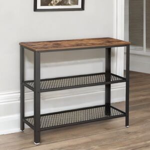 Rafaelo Mobilia 3 Tier Console Table For Hallway Rustic Brown Brown Rafaelo Mobilia 3 Tier Console Table For Hallway Rustic Brown Brown