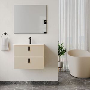 Banyetti Invicta 600mm Wall Hung Vanity with Athena Basin-Cashmere in Beige Beige Banyetti Invicta 600mm Wall Hung Vanity with Athena Basin-Cashmere in Beige Beige