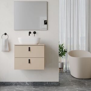 Banyetti Invicta 600mm WallHung Vanity with Matching Worktop-Cashmere in Beige Beige Banyetti Invicta 600mm WallHung Vanity with Matching Worktop-Cashmere in Beige Beige