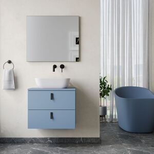 Banyetti Invicta 600mm WallHung Vanity with Matching Worktop-Blue in Blue Blue Banyetti Invicta 600mm WallHung Vanity with Matching Worktop-Blue in Blue Blue