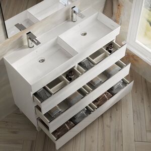 Banyetti Vatilla 1200mm Floorstanding Vanity with Veneto 2 TH Basin-Gloss White White Banyetti Vatilla 1200mm Floorstanding Vanity with Veneto 2 TH Basin-Gloss White White