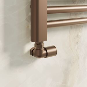 Banyetti Corner Radiator Valves - Brushed Bronze in Copper Copper Banyetti Corner Radiator Valves - Brushed Bronze in Copper Copper