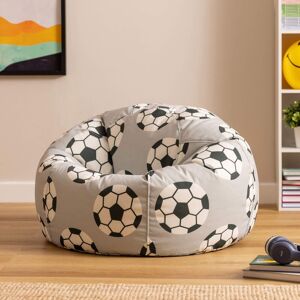 icon Kids Classic Medium Football Print Dome Bean Bag in Pale Grey Size: Small Pale Grey Small icon Kids Classic Medium Football Print Dome Bean Bag in Pale Grey Size: Small Pale Grey Small