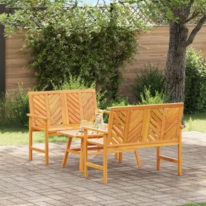 Berkfield Home 3 Piece Garden Lounge Set Solid Wood Acacia in Brown Brown Berkfield Home 3 Piece Garden Lounge Set Solid Wood Acacia in Brown Brown