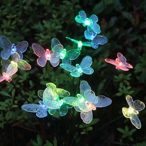 Bright Zeal Set of 4 Solar Firefly Garden Lights Multicolor Bright Zeal Set of 4 Solar Firefly Garden Lights Multicolor