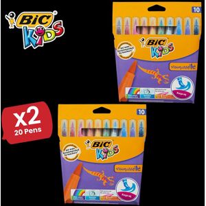 Bic Kids Visaquarelle Colouring Pens - Pack of 10 - 2 Packs Multicolor Bic Kids Visaquarelle Colouring Pens - Pack of 10 - 2 Packs Multicolor