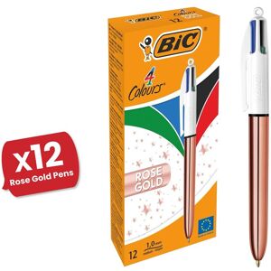 Bic 4 Colour Shine - Rose Gold - Pack of 12 Multicolor Bic 4 Colour Shine - Rose Gold - Pack of 12 Multicolor