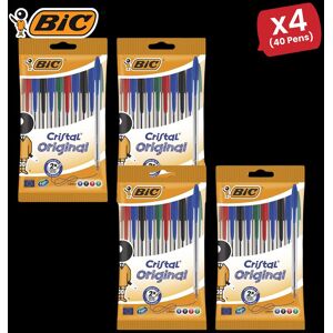 Bic Cristal 1 Pack of 10 Assorted - Pack of 4 Multicolor Bic Cristal 1 Pack of 10 Assorted - Pack of 4 Multicolor