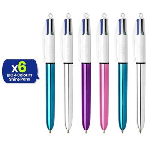 Bic 4 Colours Pack of 6 includes 2 Shine Sliver, 1 Shine Pink 2 Shine Blue 1 Shine Purple Multicolor Bic 4 Colours Pack of 6 includes 2 Shine Sliver, 1 Shine Pink 2 Shine Blue 1 Shine Purple Multicolor