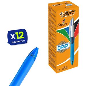 Bic 4 Colours Extra-Comfort Grip - Medium Point (1.0 mm) - Box of 12 Multicolor Bic 4 Colours Extra-Comfort Grip - Medium Point (1.0 mm) - Box of 12 Multicolor