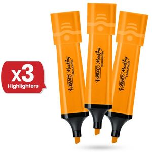 Bic Highlighter Flat - Neon Orange - Pack of 3 Multicolor Bic Highlighter Flat - Neon Orange - Pack of 3 Multicolor