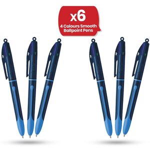 Bic 4 Colour Smooth - Pack of 6 Multicolor Bic 4 Colour Smooth - Pack of 6 Multicolor