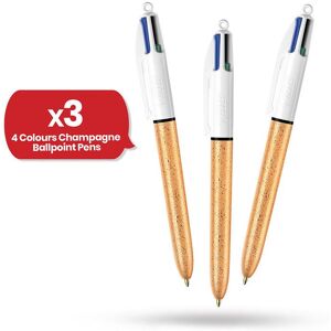 Bic 4 Colour Champagne - Pack of 3 Multicolor Bic 4 Colour Champagne - Pack of 3 Multicolor