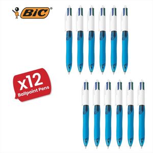 Bic 4-Colour Retractable Ballpoint Pens with Grip - Medium Point, Multi-Ink Multipack (12) Multicolor Bic 4-Colour Retractable Ballpoint Pens with Grip - Medium Point, Multi-Ink Multipack (12) Multicolor