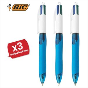 Bic 4-Colour Retractable Ballpoint Pens with Grip - Medium Point, Multi-Ink Multipack (3) Multicolor Bic 4-Colour Retractable Ballpoint Pens with Grip - Medium Point, Multi-Ink Multipack (3) Multicolor
