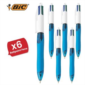 Bic 4-Colour Retractable Ballpoint Pens with Grip - Medium Point, Multi-Ink Multipack (6) Multicolor Bic 4-Colour Retractable Ballpoint Pens with Grip - Medium Point, Multi-Ink Multipack (6) Multicolor