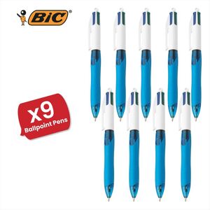 Bic 4-Colour Retractable Ballpoint Pens with Grip - Medium Point, Multi-Ink Multipack (9) Multicolor Bic 4-Colour Retractable Ballpoint Pens with Grip - Medium Point, Multi-Ink Multipack (9) Multicolor