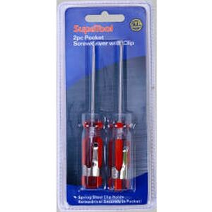 SupaTool Screwdriver Set Pack of 2 in Red Red SupaTool Screwdriver Set Pack of 2 in Red Red