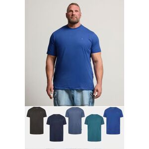BadRhino Men's 5 Pack Core T-Shirts in Blue Size: 5-6XL Blue 5-6XL BadRhino Men's 5 Pack Core T-Shirts in Blue Size: 5-6XL Blue 5-6XL