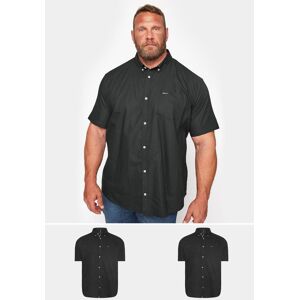 BadRhino Men's 2 Pack Short Sleeve Oxford Shirts in Black Size: 1XL Black 1XL BadRhino Men's 2 Pack Short Sleeve Oxford Shirts in Black Size: 1XL Black 1XL