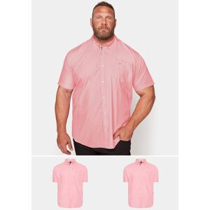 BadRhino Men's 2 Pack Short Sleeve Oxford Shirts in Pink Size: Large Pink L BadRhino Men's 2 Pack Short Sleeve Oxford Shirts in Pink Size: Large Pink L