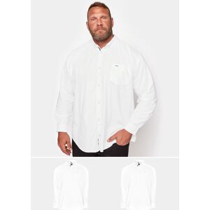 BadRhino Men's 2 Pack Long Sleeve Oxford Shirts in White Size: 2XL White 2XL BadRhino Men's 2 Pack Long Sleeve Oxford Shirts in White Size: 2XL White 2XL