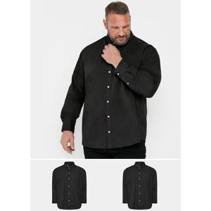 BadRhino Men's 2 Pack Poplin Long Sleeve Shirts in Black Size: 7-8XL Black 7-8XL BadRhino Men's 2 Pack Poplin Long Sleeve Shirts in Black Size: 7-8XL Black 7-8XL