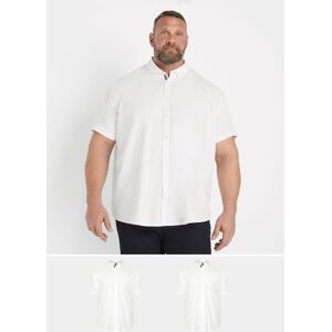 BadRhino Men's 2 Pack Poplin Shirts in White Size: 5-6XL White 5-6XL BadRhino Men's 2 Pack Poplin Shirts in White Size: 5-6XL White 5-6XL