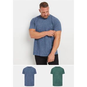 BadRhino Men's 2 Pack Acid Wash T-Shirts in Blue Size: 3XL Blue 3XL BadRhino Men's 2 Pack Acid Wash T-Shirts in Blue Size: 3XL Blue 3XL