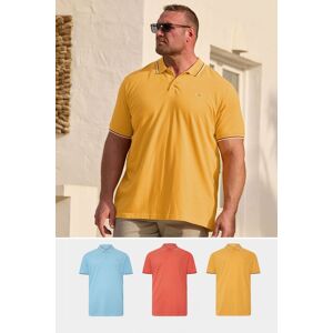 BadRhino Men's 3 Pack Tipped Polo Shirts in Baby Blue Size: 3XL Baby Blue 3XL BadRhino Men's 3 Pack Tipped Polo Shirts in Baby Blue Size: 3XL Baby Blue 3XL