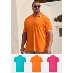 BadRhino Men's 3 Pack Tipped Polo Shirts in Pink Size: 3XL Pink 3XL BadRhino Men's 3 Pack Tipped Polo Shirts in Pink Size: 3XL Pink 3XL