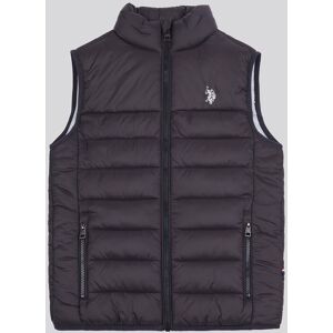 U.S. POLO ASSN. Boy's Panelled Quilted Gilet in Black Size: 9-10 Years Black 9-10 Years U.S. POLO ASSN. Boy's Panelled Quilted Gilet in Black Size: 9-10 Years Black 9-10 Years